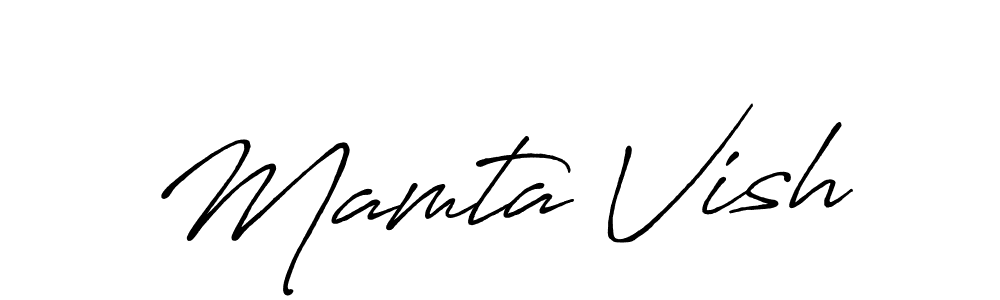 How to make Mamta Vish signature? Antro_Vectra_Bolder is a professional autograph style. Create handwritten signature for Mamta Vish name. Mamta Vish signature style 7 images and pictures png