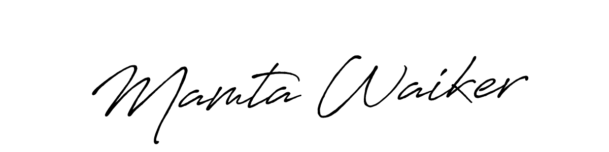 You should practise on your own different ways (Antro_Vectra_Bolder) to write your name (Mamta Waiker) in signature. don't let someone else do it for you. Mamta Waiker signature style 7 images and pictures png