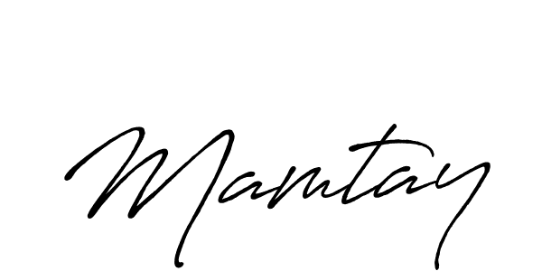 How to make Mamtay name signature. Use Antro_Vectra_Bolder style for creating short signs online. This is the latest handwritten sign. Mamtay signature style 7 images and pictures png