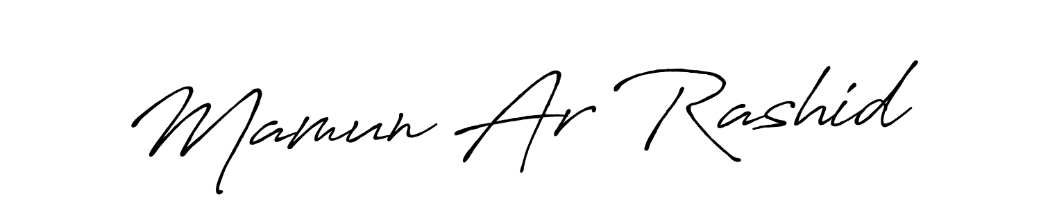 Create a beautiful signature design for name Mamun Ar Rashid. With this signature (Antro_Vectra_Bolder) fonts, you can make a handwritten signature for free. Mamun Ar Rashid signature style 7 images and pictures png