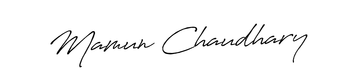 It looks lik you need a new signature style for name Mamun Chaudhary. Design unique handwritten (Antro_Vectra_Bolder) signature with our free signature maker in just a few clicks. Mamun Chaudhary signature style 7 images and pictures png