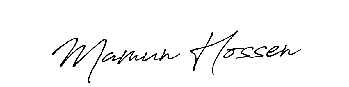 How to make Mamun Hossen signature? Antro_Vectra_Bolder is a professional autograph style. Create handwritten signature for Mamun Hossen name. Mamun Hossen signature style 7 images and pictures png