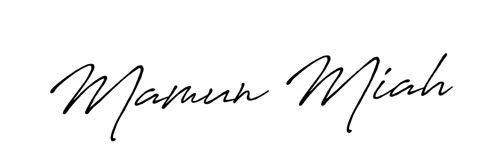 Use a signature maker to create a handwritten signature online. With this signature software, you can design (Antro_Vectra_Bolder) your own signature for name Mamun Miah. Mamun Miah signature style 7 images and pictures png
