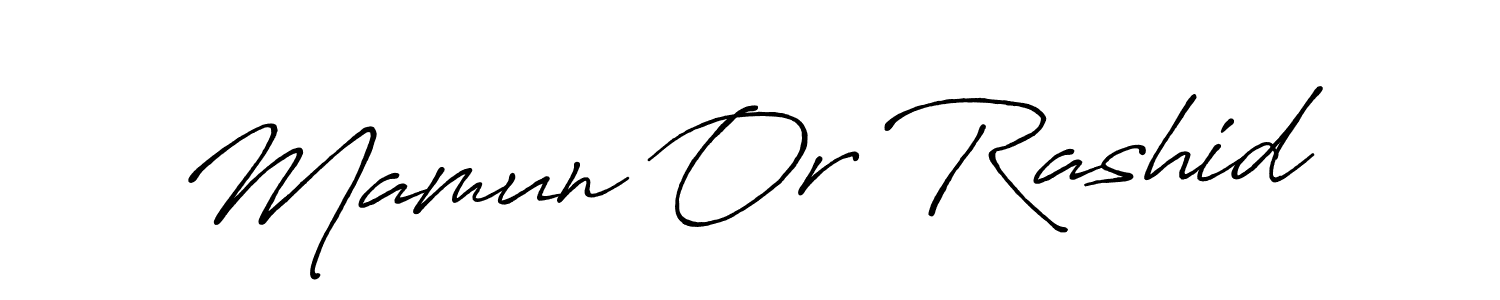 Create a beautiful signature design for name Mamun Or Rashid. With this signature (Antro_Vectra_Bolder) fonts, you can make a handwritten signature for free. Mamun Or Rashid signature style 7 images and pictures png