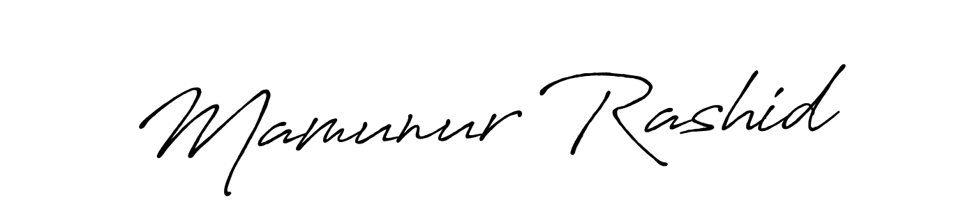 Make a beautiful signature design for name Mamunur Rashid. With this signature (Antro_Vectra_Bolder) style, you can create a handwritten signature for free. Mamunur Rashid signature style 7 images and pictures png