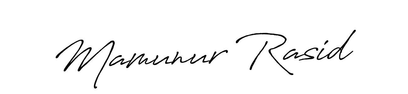 Design your own signature with our free online signature maker. With this signature software, you can create a handwritten (Antro_Vectra_Bolder) signature for name Mamunur Rasid. Mamunur Rasid signature style 7 images and pictures png