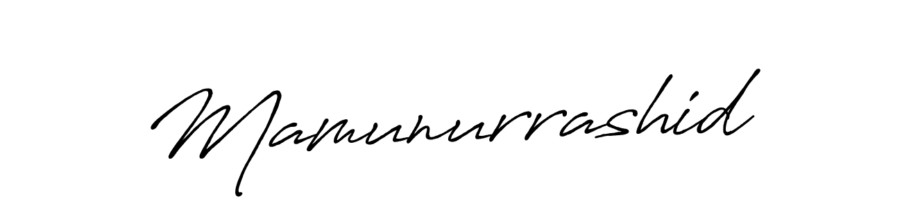 Create a beautiful signature design for name Mamunurrashid. With this signature (Antro_Vectra_Bolder) fonts, you can make a handwritten signature for free. Mamunurrashid signature style 7 images and pictures png