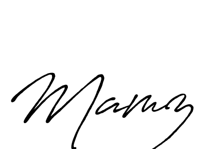 Use a signature maker to create a handwritten signature online. With this signature software, you can design (Antro_Vectra_Bolder) your own signature for name Mamz. Mamz signature style 7 images and pictures png