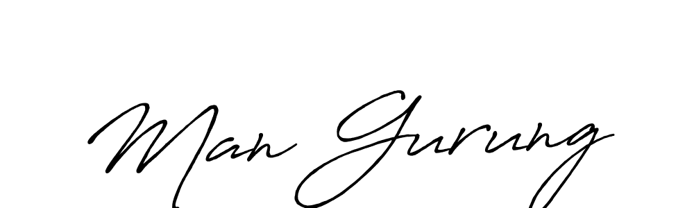 How to make Man Gurung signature? Antro_Vectra_Bolder is a professional autograph style. Create handwritten signature for Man Gurung name. Man Gurung signature style 7 images and pictures png