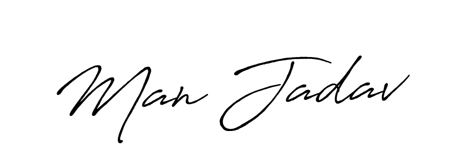 Similarly Antro_Vectra_Bolder is the best handwritten signature design. Signature creator online .You can use it as an online autograph creator for name Man Jadav. Man Jadav signature style 7 images and pictures png