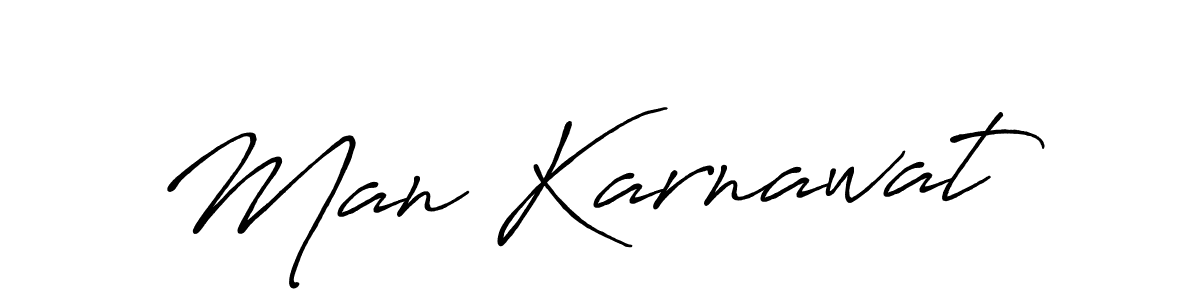 Man Karnawat stylish signature style. Best Handwritten Sign (Antro_Vectra_Bolder) for my name. Handwritten Signature Collection Ideas for my name Man Karnawat. Man Karnawat signature style 7 images and pictures png