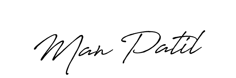 How to make Man Patil name signature. Use Antro_Vectra_Bolder style for creating short signs online. This is the latest handwritten sign. Man Patil signature style 7 images and pictures png