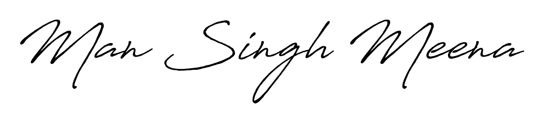 Get an exclusive digital autograph for Man Singh Meena. The Antro_Vectra_Bolder typeface captures the charm of real penmanship on paper. Man Singh Meena signature style 7 images and pictures png