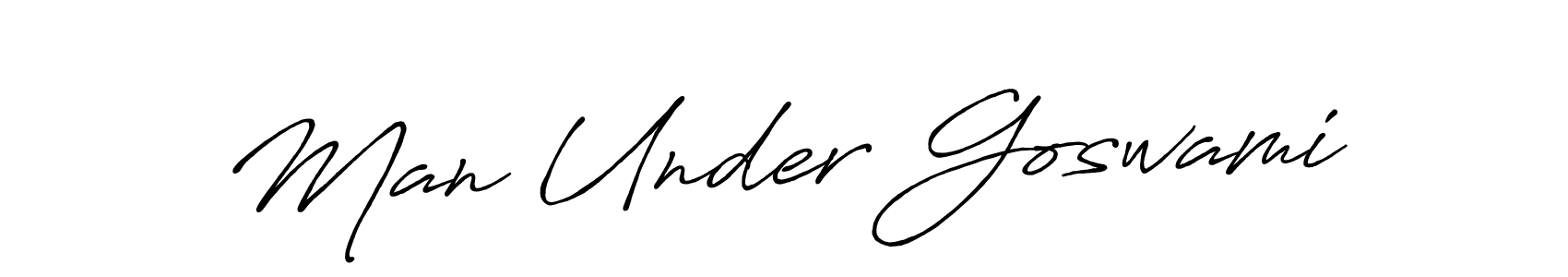 Design your own signature with our free online signature maker. With this signature software, you can create a handwritten (Antro_Vectra_Bolder) signature for name Man Under Goswami. Man Under Goswami signature style 7 images and pictures png