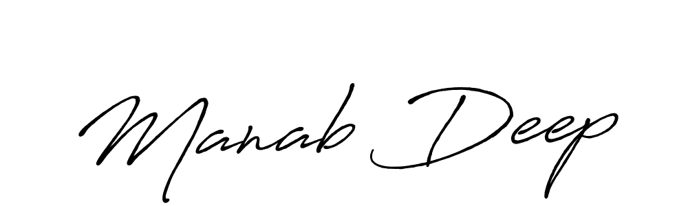 How to make Manab Deep name signature. Use Antro_Vectra_Bolder style for creating short signs online. This is the latest handwritten sign. Manab Deep signature style 7 images and pictures png