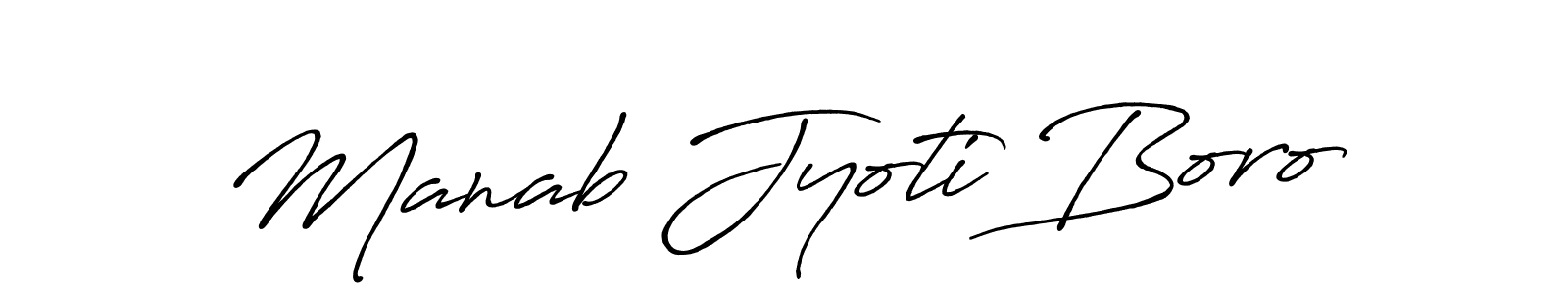 How to make Manab Jyoti Boro signature? Antro_Vectra_Bolder is a professional autograph style. Create handwritten signature for Manab Jyoti Boro name. Manab Jyoti Boro signature style 7 images and pictures png