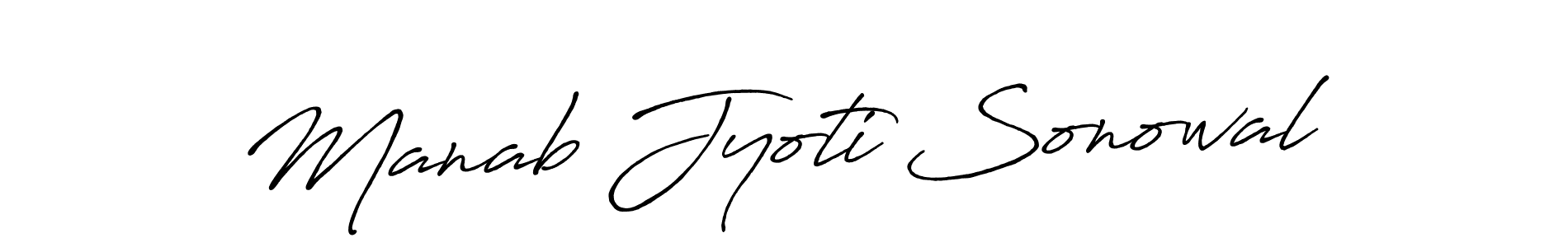 Design your own signature with our free online signature maker. With this signature software, you can create a handwritten (Antro_Vectra_Bolder) signature for name Manab Jyoti Sonowal. Manab Jyoti Sonowal signature style 7 images and pictures png