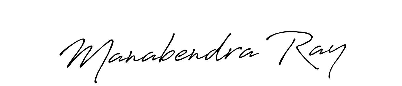 Manabendra Ray stylish signature style. Best Handwritten Sign (Antro_Vectra_Bolder) for my name. Handwritten Signature Collection Ideas for my name Manabendra Ray. Manabendra Ray signature style 7 images and pictures png