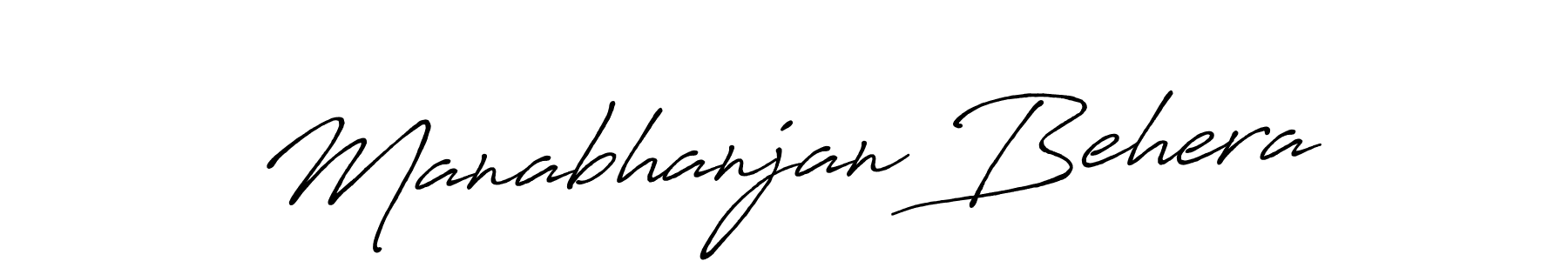 Manabhanjan Behera stylish signature style. Best Handwritten Sign (Antro_Vectra_Bolder) for my name. Handwritten Signature Collection Ideas for my name Manabhanjan Behera. Manabhanjan Behera signature style 7 images and pictures png