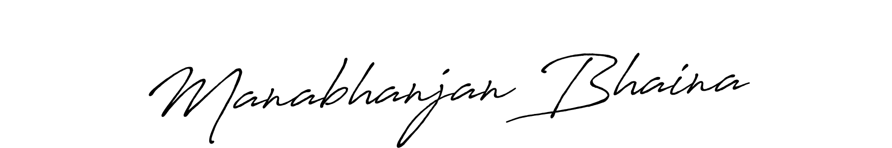 Also we have Manabhanjan Bhaina name is the best signature style. Create professional handwritten signature collection using Antro_Vectra_Bolder autograph style. Manabhanjan Bhaina signature style 7 images and pictures png