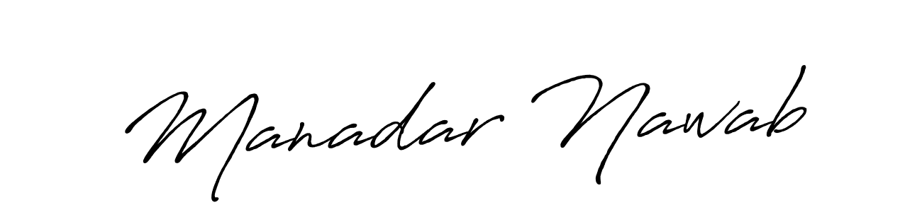 The best way (Antro_Vectra_Bolder) to make a short signature is to pick only two or three words in your name. The name Manadar Nawab include a total of six letters. For converting this name. Manadar Nawab signature style 7 images and pictures png