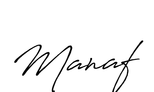 Design your own signature with our free online signature maker. With this signature software, you can create a handwritten (Antro_Vectra_Bolder) signature for name Manaf. Manaf signature style 7 images and pictures png