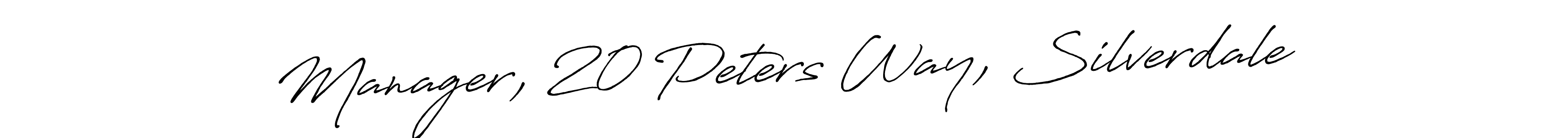 Manager, 20 Peters Way, Silverdale stylish signature style. Best Handwritten Sign (Antro_Vectra_Bolder) for my name. Handwritten Signature Collection Ideas for my name Manager, 20 Peters Way, Silverdale. Manager, 20 Peters Way, Silverdale signature style 7 images and pictures png