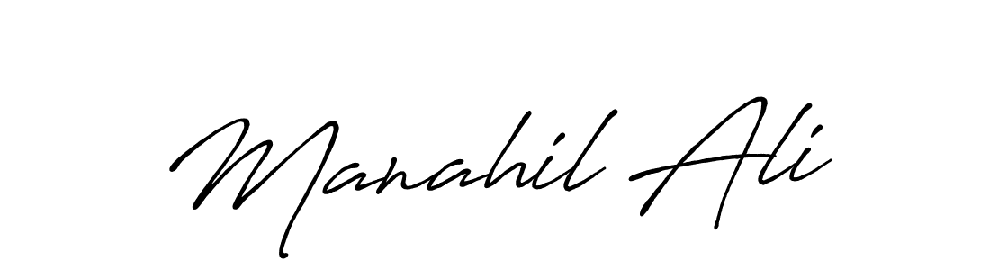 Make a beautiful signature design for name Manahil Ali. Use this online signature maker to create a handwritten signature for free. Manahil Ali signature style 7 images and pictures png