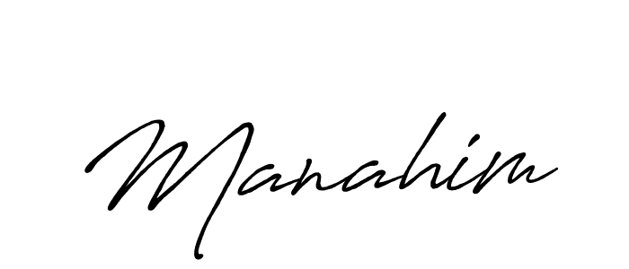 Make a beautiful signature design for name Manahim. With this signature (Antro_Vectra_Bolder) style, you can create a handwritten signature for free. Manahim signature style 7 images and pictures png