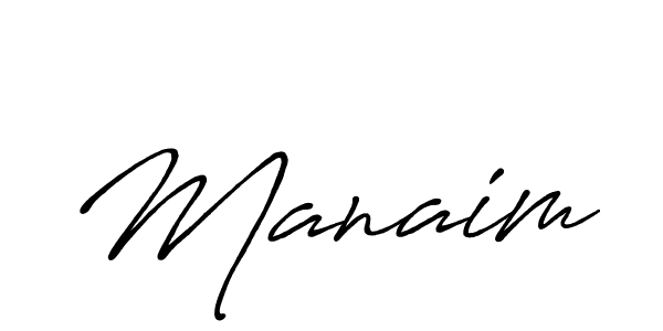 How to make Manaim name signature. Use Antro_Vectra_Bolder style for creating short signs online. This is the latest handwritten sign. Manaim signature style 7 images and pictures png