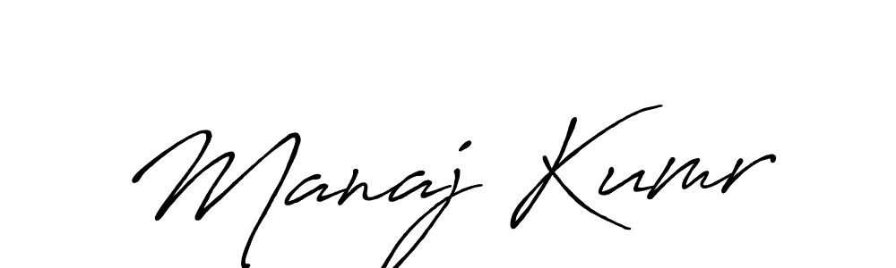 Manaj Kumr stylish signature style. Best Handwritten Sign (Antro_Vectra_Bolder) for my name. Handwritten Signature Collection Ideas for my name Manaj Kumr. Manaj Kumr signature style 7 images and pictures png