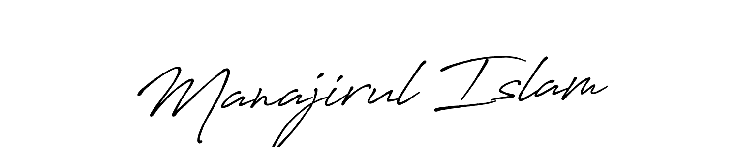 Also we have Manajirul Islam name is the best signature style. Create professional handwritten signature collection using Antro_Vectra_Bolder autograph style. Manajirul Islam signature style 7 images and pictures png