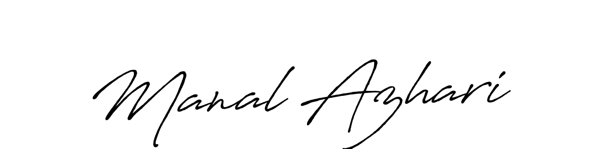 The best way (Antro_Vectra_Bolder) to make a short signature is to pick only two or three words in your name. The name Manal Azhari include a total of six letters. For converting this name. Manal Azhari signature style 7 images and pictures png