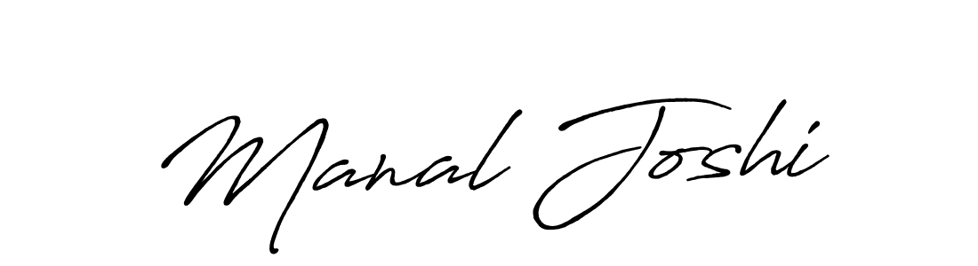 Manal Joshi stylish signature style. Best Handwritten Sign (Antro_Vectra_Bolder) for my name. Handwritten Signature Collection Ideas for my name Manal Joshi. Manal Joshi signature style 7 images and pictures png