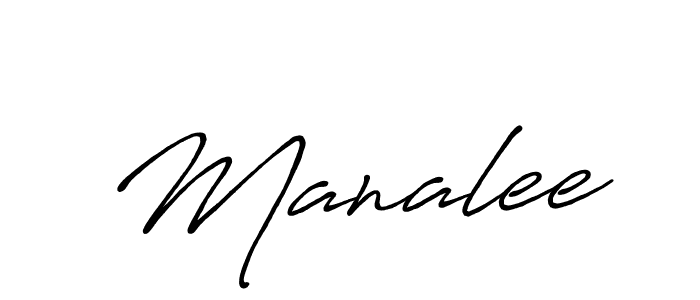 How to make Manalee name signature. Use Antro_Vectra_Bolder style for creating short signs online. This is the latest handwritten sign. Manalee signature style 7 images and pictures png