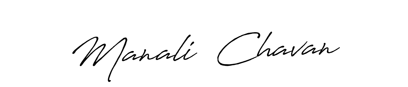Also we have Manali  Chavan name is the best signature style. Create professional handwritten signature collection using Antro_Vectra_Bolder autograph style. Manali  Chavan signature style 7 images and pictures png