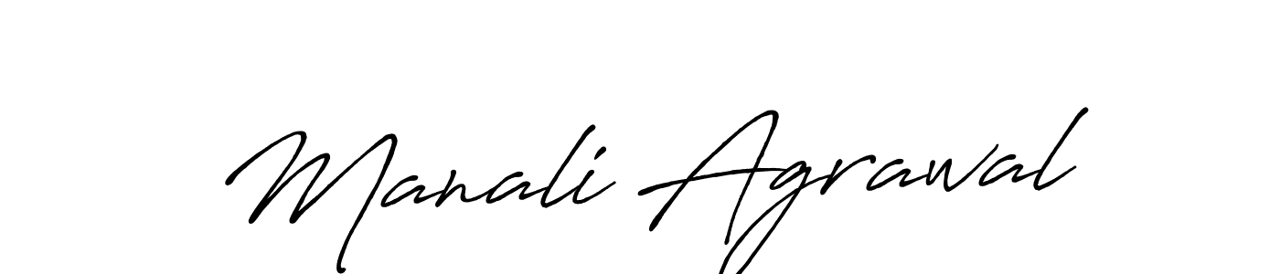 It looks lik you need a new signature style for name Manali Agrawal. Design unique handwritten (Antro_Vectra_Bolder) signature with our free signature maker in just a few clicks. Manali Agrawal signature style 7 images and pictures png