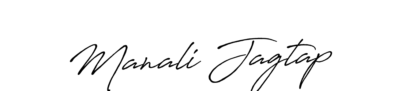 Design your own signature with our free online signature maker. With this signature software, you can create a handwritten (Antro_Vectra_Bolder) signature for name Manali Jagtap. Manali Jagtap signature style 7 images and pictures png