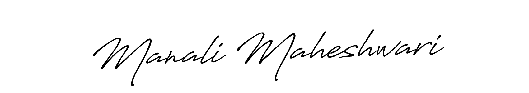 Make a beautiful signature design for name Manali Maheshwari. Use this online signature maker to create a handwritten signature for free. Manali Maheshwari signature style 7 images and pictures png