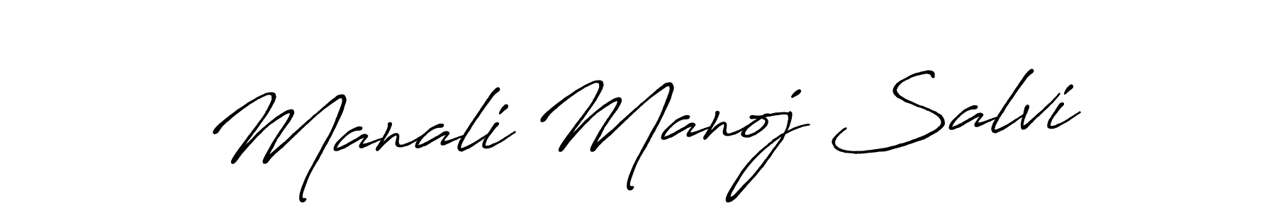 The best way (Antro_Vectra_Bolder) to make a short signature is to pick only two or three words in your name. The name Manali Manoj Salvi include a total of six letters. For converting this name. Manali Manoj Salvi signature style 7 images and pictures png