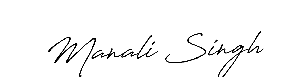 This is the best signature style for the Manali Singh name. Also you like these signature font (Antro_Vectra_Bolder). Mix name signature. Manali Singh signature style 7 images and pictures png