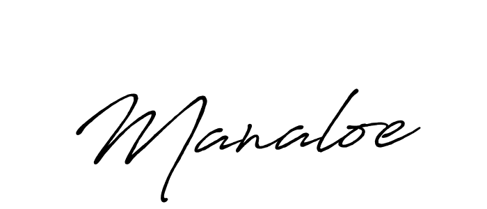 Use a signature maker to create a handwritten signature online. With this signature software, you can design (Antro_Vectra_Bolder) your own signature for name Manaloe. Manaloe signature style 7 images and pictures png