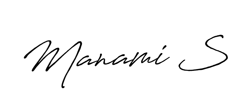 Once you've used our free online signature maker to create your best signature Antro_Vectra_Bolder style, it's time to enjoy all of the benefits that Manami S name signing documents. Manami S signature style 7 images and pictures png