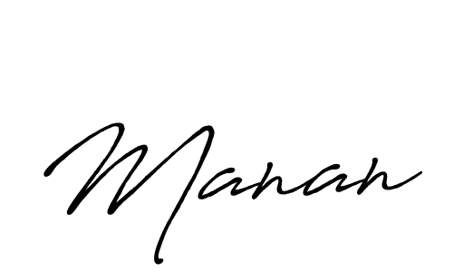Use a signature maker to create a handwritten signature online. With this signature software, you can design (Antro_Vectra_Bolder) your own signature for name Manan. Manan signature style 7 images and pictures png