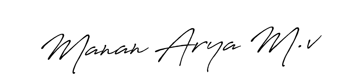 This is the best signature style for the Manan Arya M.v name. Also you like these signature font (Antro_Vectra_Bolder). Mix name signature. Manan Arya M.v signature style 7 images and pictures png