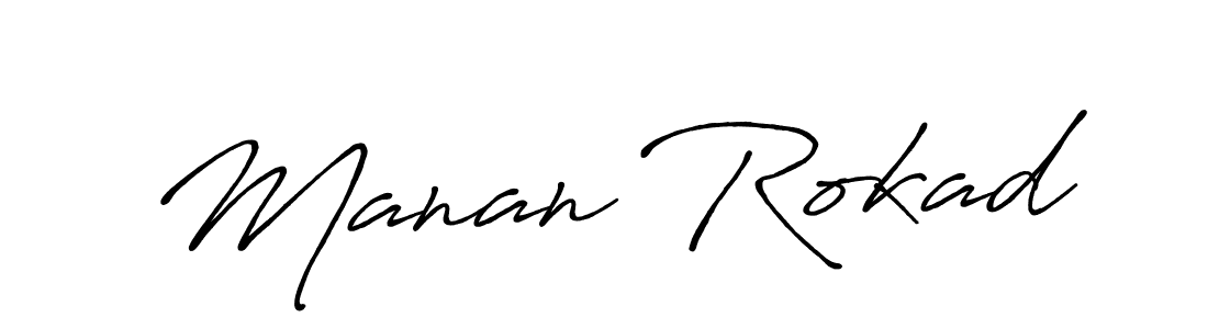 if you are searching for the best signature style for your name Manan Rokad. so please give up your signature search. here we have designed multiple signature styles  using Antro_Vectra_Bolder. Manan Rokad signature style 7 images and pictures png