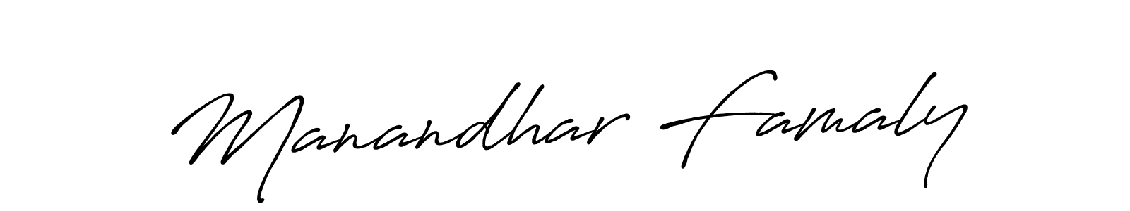 The best way (Antro_Vectra_Bolder) to make a short signature is to pick only two or three words in your name. The name Manandhar Famaly include a total of six letters. For converting this name. Manandhar Famaly signature style 7 images and pictures png