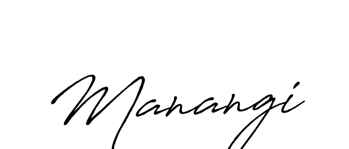 Also we have Manangi name is the best signature style. Create professional handwritten signature collection using Antro_Vectra_Bolder autograph style. Manangi signature style 7 images and pictures png