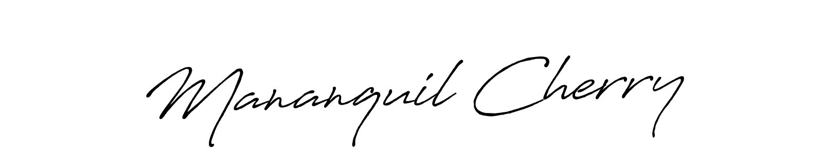 Also we have Mananquil Cherry name is the best signature style. Create professional handwritten signature collection using Antro_Vectra_Bolder autograph style. Mananquil Cherry signature style 7 images and pictures png