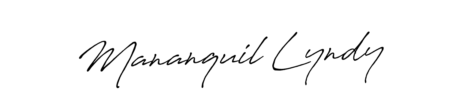 Make a short Mananquil Lyndy signature style. Manage your documents anywhere anytime using Antro_Vectra_Bolder. Create and add eSignatures, submit forms, share and send files easily. Mananquil Lyndy signature style 7 images and pictures png